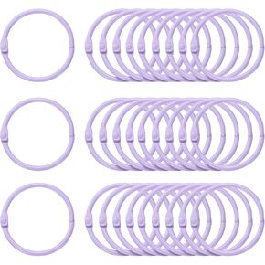 HARFINGTON 50pcs Binder Rings 1.5 Inch Loose Leaf Binder Ring Metal Book Rings Colorful Loose Leaf Rings for Index Cards Keychain Key Notebook Rings for Home Office, Purple