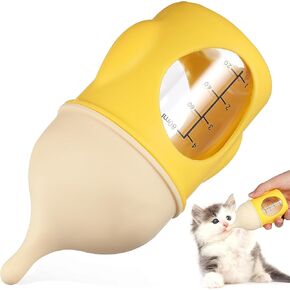 SUPVOX Pet Bottle for Puppies: 80ml Reusable Nursing Bottle - Clear Scale for Easy Feeding, Small Pet Feeding Milk Bottle for Newborn Kittens and Puppies