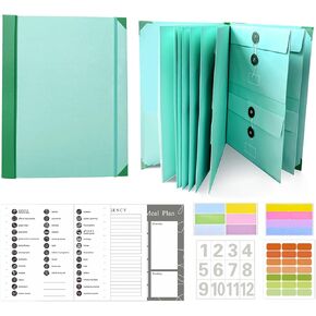 Document Organizer, Important Document Organizer, in Case I Go Missing Binder, if i Die Binder Organizer, Estate Planning Organizer, File Organizer for Paper, Office and School, Work (Green)