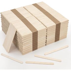 WISYOK 2000 Pcs Wooden Popsicle Sticks for Crafts, 4.5 Inch Wooden Craft Sticks, Lollipop Sticks, Treat Sticks Ice Cream Sticks for Creative Designs or DIY Craft, Home Art Projects
