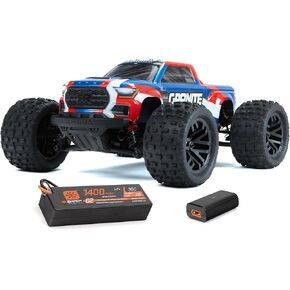 ARRMA RC Truck 1/18 Granite GROM MEGA 380 Brushed 4X4 Monster Truck RTR with Battery & Charger, Blue, ARA2102T1