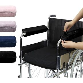 SPRING SEAON Wheelchair Armrest Covers 2 Pack Soft Memory Foam Wheelchair armrest Pads Wicking Washable for Office Transport Chair (Pink)