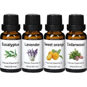Essential Oils Set-Essential Oils- Perfect for Diffuser,Candle Making,Soap Making -Eucalyptus, Lavender,Cedarwood & Sweet Orange