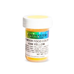 Chefmaster Yellow Powder Dry Powder Color | ظلال نابضة بالحياة | الشوكولاتة ، ماكارونات ، فندان | تزيين | صبغة من الدرجة المهنية | سهل الاستخدام | تم تصنيعها في الولايات المتحدة | 3 غرام
