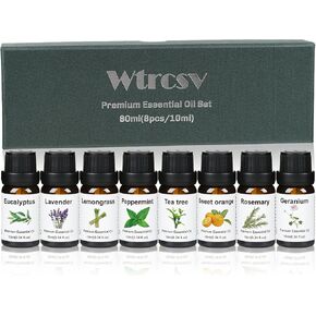 8 Pcs Essential Oil Gift Set,Essential Oils for Diffuser, Skin Care, Fragrance Oil Scent for DIY Candle and Soap Making (10ML