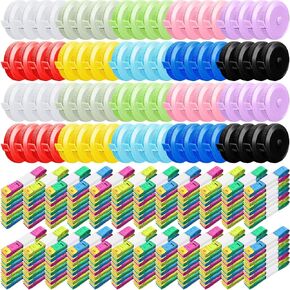 Kigeli 200 Pcs 60 Inch Retractable Tape Measure Soft Tape Measure for Body Measurements Small Fabric Measure Tape Double Scale Clothing Tape for Body Weight Loss Tailor Sewing Cloth Knitting Craft