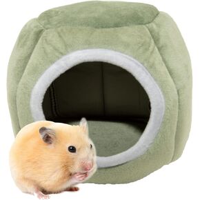 HLMOptimo Guinea Pig Cave Beds Guinea Pig Hideout Cozy Hideout for Chinchilla Ferrets Hedghog (Green, Pumpkin)
