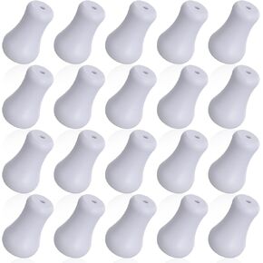20 Pack Window Blind Drops Pull End Window Blind Pull Cord Knobs White Plastic Cord Tassel Curtain Crafts Drawstring Tassels Plastic Cord Pull Knobs for Blinds or Shades
