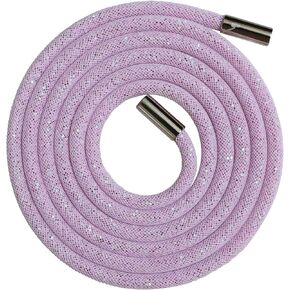 ANUFER One Piece 6MM Glitter Rhinestone Rope Wrapped in Net for Drawstring Cord Hoodie String SN0707247 Dark Purple