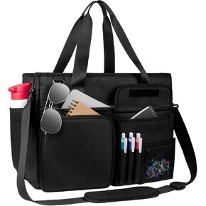 Teacher Bag for Women 16.1" Work Teacher Tote Bag Nurse Bag for Office School Nursing, Professional Laptop Tote Computer Messenger Shoulder Bag Large Handbag Business Office Work Bag