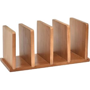 Desk Organizer Mail Organizer Countertop File Sorter, Bamboo Desk File Organizer 4 Slots, Wooden Desk Shelf for Envelope Document Folder Filling, Desktop File Mail Holder for Office & Home