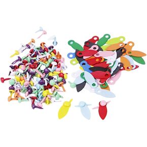 SM SunniMix 100Pcs Picture Frame Turn Buttons 100Pcs Mini Brads Kids Gift Picture Hangers Flat Metal Turn Buttons for DIY Projects Photos