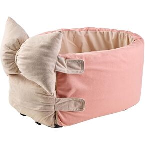 Small Dog Car Seat in The Middle Console, Multi-Functional, Safety Belt, Portable Armrest Pet Seat