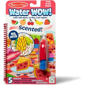 Melissa & Doug Scented Water Wow! Reusable Water-Reveal Coloring Activity Pad Travel Toy – Fruit