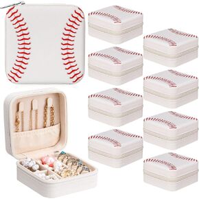 Kenning 9 Pcs Basketball Baseball Softball Gifts for Women Sports Ball Theme Jewelry Box for Mom Sports Players Team Gifts(Baseball)