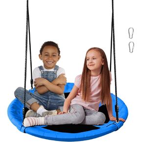 Saucer Swing for Kids -40 Inch Tree Outdoor Swing-Round Swing with 660 lb Weight Capacity，900D Oxford Waterproof Fabric and Hooks-Tree Swing (AB010006-1)
