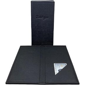 Check Presenter Made of Premium Faux Leather - Guest Check Card Holder (5-Pack) (Black)