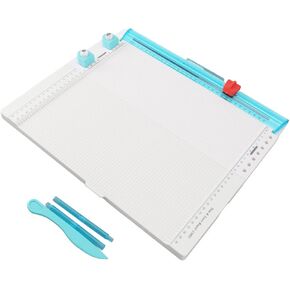 Paper Trimmer Scoring Board, 7 in 1 Multifunctional Craft Paper Cutter Folding Scorer for Making Scrapbooking Crad Coupons Photo