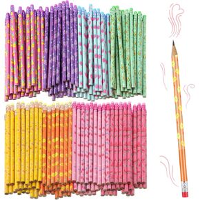 Outus 420 Pcs Scented Pencils Graphite HB Pencils Colored Pencils for Kids Wood Pencils with Fruit Elements for Kids Party Favors Classroom Reward School Stocking Fillers