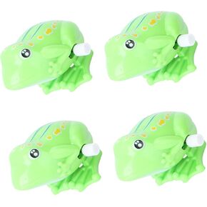 VABUELLY 4pcs متعرج ضفدع كذاب للأطفال جميل ضفدع Clockwork Party Bag Wind Up Frog Clockwork Spring Frog Bath Plastic Child Small Gift Oper