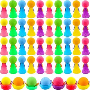 48 PcsJumping Spring Toys Colorful Jumping Popper Spring Launcher Toys Cute Jumping Spring Bouncy Toy for Kids Birthday Party Favors Goodie Bag Stuffers Christmas Stocking Stuffers, Random Color
