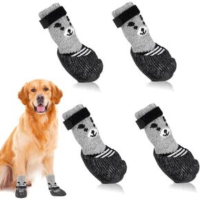 Dog Shoes for Small Dogs, 2024 New Waterproof Anti Slip Dog Shoes for Walking, All Weather Protect Paws, Breathable Dog Boots for Hardfloors, Outdoor Walking (Black, M)