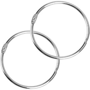 Loose Leaf Binder Ring 3 Inch, 8 Pack, Nickel Plated Steel Binder Rings,Silver, for School, Home, or Office,Book Rings, Metal Rings for Index Cards, Rings for Flash Cards, Paper Rings