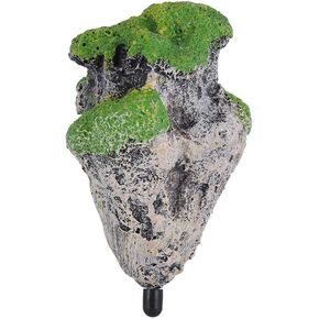 Aquarium Fish Tank Floating Moss Rocks Resin Stone Decorations Artificial Suspended Rock Ornament Landscape(Small)