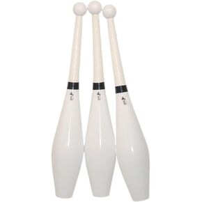 Higgins Brothers Spirit Juggling Club Set of 3 with Wrapped Handle (White)