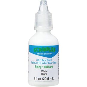 Scribbles 13903 3D Fabric Paint Shiny,White