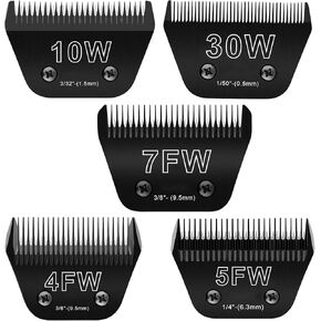 2PCS 10 Blades Dog Grooming Blades Compatible with Andis Dog Clippers Blades,Dog Clipper Blades Compatible with Oster A5,Wahl km10 Dog Clippers,Stainless-Steel Blade Sharp