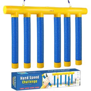 Catching Sticks Game,Catching Sticks Game Reaction Training Toy,Drop Stick Game,Sticks Game Challenge Game,Adjustable Speed Catching Game,Drop Sticks Game Challenge Game,Reflex Challenge Game (Blue)