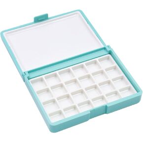 Watercolor Palette Box Small Size 15 Wells Airtight Paint Palette Box Clear Palette Box with Lid for Watercolor and Oil Paint