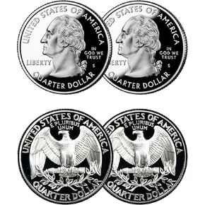 Double Headed Quarter & Double Tailed Quarter Coin Magic Trick Combo | Magic Coin Trick | Double Sided Heads Quarter + Double Sided Tails Quarter Combo | 2/Set