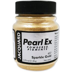 Jacquard Pearl Ex Pigment Powder 0.75 oz Sparkle Gold - Loose Mica Powder for Epoxy Resin, Watercolors, Calligraphy Ink & Clay - Epoxy Pigment Powder - Epoxy Resin Color