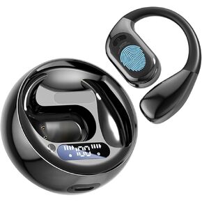 ترجمة اللغة في الوقت الفعلي ، سماعات الأذن ، Open Ear Ai Translation Translation Pods Ods Leansbuds for Android iOS ، 144 Language Translator Oerbuds for iOS & Android (M76 Black A)