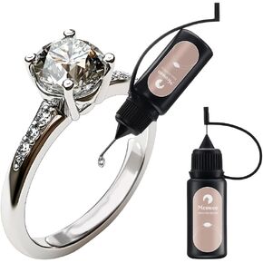 Ring Size Adjuster Glue for Loose Ring, Ring Guard Tightener Adhesive UV with UV LED Lamp, Fit Any Ring Sizers for Women/Men, Ring Resize, Easy Application (Glue Kit, 10ml, with UV Lamp)