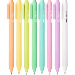 Mr. Pen- Retractable Gel Pens, 8 Pack, Color Ink Gel Pens Fine Point, Macaron Pastel Colors, 0.7mm Gel Pens Fine Point, Retractable Pens, Cute Pens, Aesthetic Pens for Journaling Fine Tip Pens