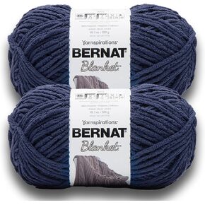 Bernat Blanket BB Purple Sunset Yarn - 2 Pack of 300g/10.5 oz - 100% Polyester - #6 Super Bulky - 220 Yards - Knitting/Crochet