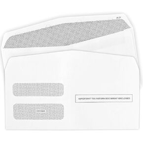 1099 Nec Tax Envelopes, Designed for Printed 1099 Laser NEC Forms from Quickbooks or Similar Tax Software - Self-Seal, Double-Window, Security Envelope 30 Pack