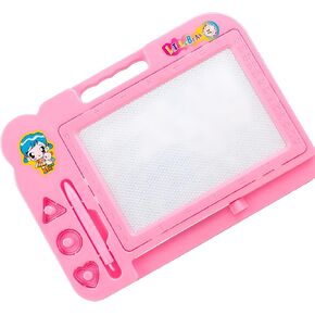 MAGIKON Magnetic Drawing Board Toy for Kids, Doodle Board Writing Painting Sketch Pad (10-3/4-Inch, Pink)