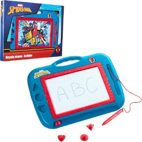 Disney Magnetic Drawing Board for Kids Magic Scribbler Educational Learning Toy Frozen Spiderman Magnetic Scribbler (Blue Spiderman)