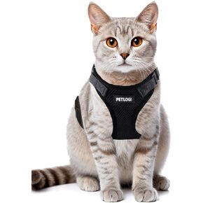 Cat Harness Escape Proof with Leash for Walking, Travel Vest Soft Chest Support, Adjustable Size, Escape Proof Soft Adjustable Vest Harnesses, Breathable, Kittens, Small Dogs (美/背縄/紫1/S)