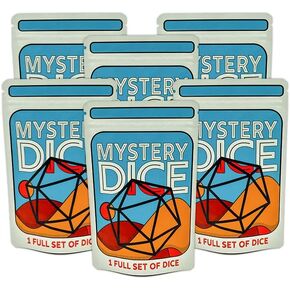 1985 Games Mystery Dice, Set of 7 Polyhedral Dice, Wide Range of Patterns, Gaming Dice, Suitable for Role Playing, Table Games (Pack of 6)