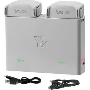 Parallel Charger with Storage Charge for DJI Mini 4 Pro/Mini 3 Series Battery,Two-Way Charging Hub,Charge Two Batteries Drone Accessories