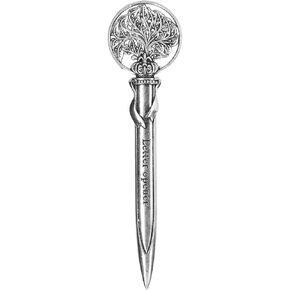 Letter Opener Envelope Slitter, Envelope Opener Mail Opener Tool, Retro Letter Opener for Office Home Supplies Letter Helper 5 Inch Silver (Silver)