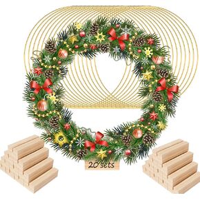 20Pcs 12 Inch Metal Floral Hoop Centerpiece with Stand, Metal Hoops for Crafts, Hoop Centerpiece with 20 Pcs Stand Round Centerpiece for Tables Macrame Rings, Wedding Christmas Wall Hanging Craft