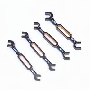 KingVal 4PCS Wrench 3.0/3.2/3.5/3.7/4.0/5.0/5.5/6.0mm Turnbuckle Nut Ball Joint Remover RC Universal Repair Tool Compatible with RC Car Boat RC Drone (Gold)