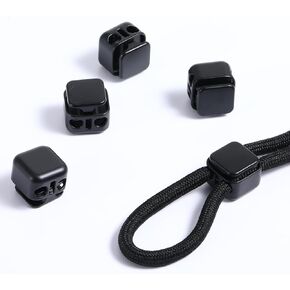12 Pcs Draw String Clip Cord Lock Heavy Duty Draw String Clip Cord Locks for Drawstrings Double Hole Cord Locks Draw String Clip Metal Toggles Shoelace Clips for Drawstrings, Shoelaces, Paracord