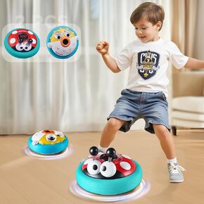 iPlay, iLearn 2PCS Hovers Soccer Ball Toys Boy Age 4-6, Rechargeable Air Floating Soccer Game, Toddler Indoor Outdoor Football Sport Toy W/Light Sound, Cool Birthday Gift 3 5 7 8 10 12 Year Kids Girl